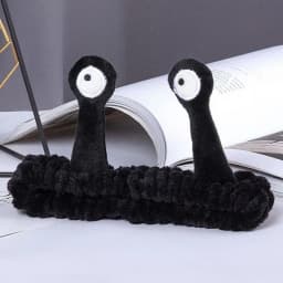 Women Coral Fleece Cartoon Snail Headband Make up Elastic Spa Hairband Skin Care Face Wash Hairband Women Girl