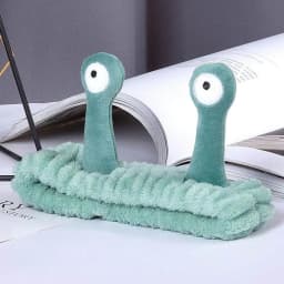 Women Coral Fleece Cartoon Snail Headband Make up Elastic Spa Hairband Skin Care Face Wash Hairband Women Girl