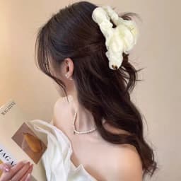 1p mesh pleated hair clip for women, large size luxury hair clip, back of the head hair clip, shark clip hair clip.