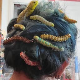 2025 Funny Hair Decorations, Halloween Bug Hair Clips, Unique Ladybug Hair Accessories, Creepy Crawler Earthworm Duckbill Clips