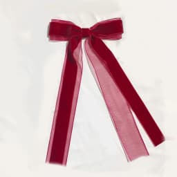 A Vintage and High-End French Hairpin with a Mesh Velvet Bow Ribbon