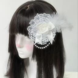 Lolita Hair Accessories Gothic Dark Retro Rose Feather Lace Headwear Flower Ball Hair Clips Subculture Sweet Style Clips Kawaii