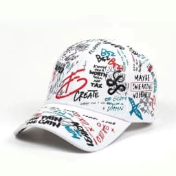 1pc Colorful Graffiti Hip-hop Baseball Cap,outdoor Sun Protection Printed Casual Duckbill Cap,personalized for Men and Women