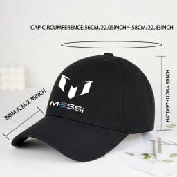 MESSI Printed Soft-Peak Baseball Cap – Unisex, Breathable and Adjustable – Perfect for Soccer Fans, Sports, and Fishing
