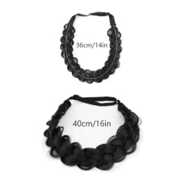 1 Pcs Synthetic Premium Adjustable Handmade Wig Braided Elastic Band Hair Fashion Braiding Hair Headband Headwear For Women