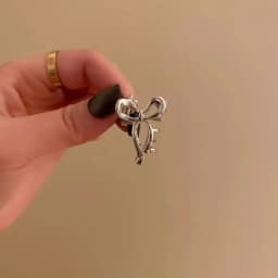 Metal Flower Mini Claw Clips for Women - Summer Bow Bangs Clips, Makeup Flyaway Fixing Tools, Shark Clips Hair Accessories