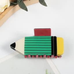 Women Pencil Hair Claw Clips Back To School Hair Claw Clip Cute Funny Teacher Bobby Pins Suitable for Many Hairstyles Headwear