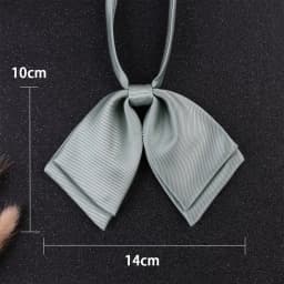 Solid Color Threaded Diagonal Ribbon Bow Tie Collar Bowknot Set Flower Double-Layer Jk College Style Accessory