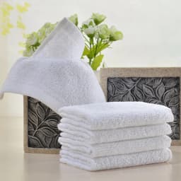 5Pcs Pure Cotton White Small Towel Hotel Face Cotton KTV Restaurant Kindergarten Hand 30*30cm