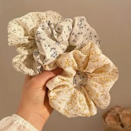 3 pieces of Korean minimalist floral fabric fashionable women's colon hair loop elegant and fresh floral hair cord headband