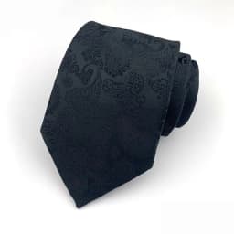 Luxury 8CM Mens Necktie Black Color Stripes Floral Plaid Ties For Man Groom Jacquard Woven Neck Tie For Business Wedding Party