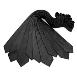 Luxury 8CM Mens Necktie Black Color Stripes Floral Plaid Ties For Man Groom Jacquard Woven Neck Tie For Business Wedding Party