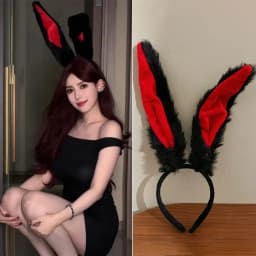 Oversized Rabbit Ears Headband Plush Beast Ears Hair Accessories Rabbit Girl Dress Up Headband Cute Headgear