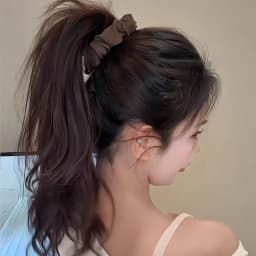 Elegant Solid Fold Fabric Banana Hairpin For Women Girls High Ponytail Holder Hair Clip Barrette Fashion Hair Accessories