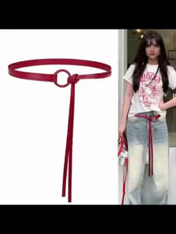 Elegant and Fashionable Women's Waist Belt - A Variety of Colors Woven Design Rope Belt, Tied Luxurious Multifunctional Belt, Ad