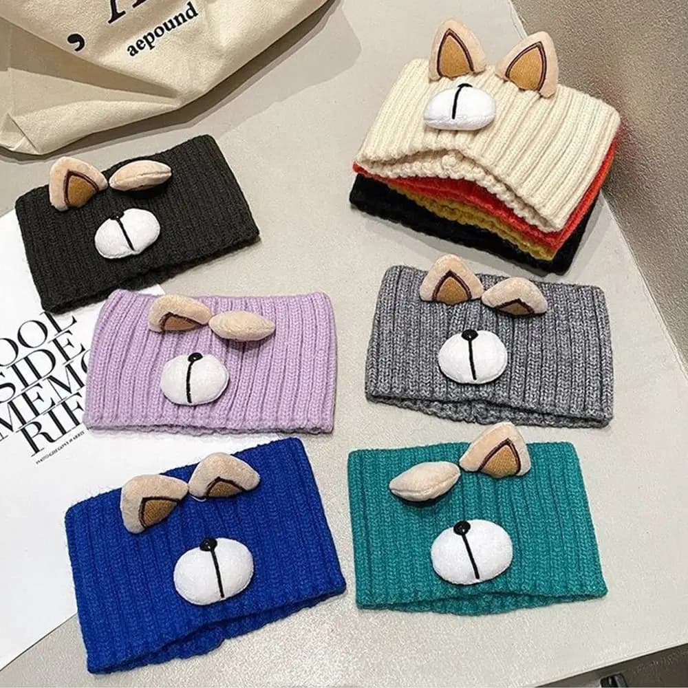 Cute Warm Winter Headbands Thicken Soft Knitted Headbands Elastic Windproof Hair Band Girls