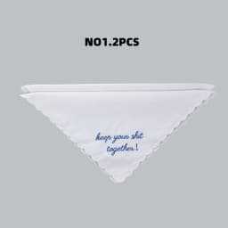Wedding Season 2PCs Pure White Cotton Happy Handkerchief to Send Friends to Send Mother 29cm/11.4in Thin.