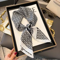 Brand Floral Print Silk Square Scarf Women Soft Satin Kerchief Hairband Neckerchief Head Hijab Lady Headband Foulard Bag Ribbon