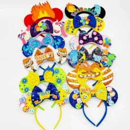Pixar Inside Out 2 Hairbands Disney Joy Ear Headband For Adults Envy Bows Women Anxiety Hair Accessories Kids Girls Holiday Gift