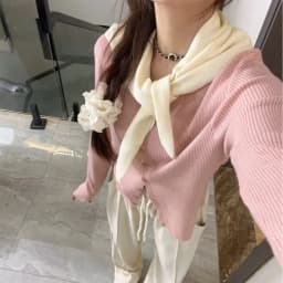 Korean Wool Knitted Knitted Scarf Warm Triangular Scarf Women Headscarf Autumn and Winter Warm Knitting Neckerchief Hair Wrap