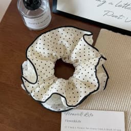 1pc Minimalist & Versatile Lace Ruffled Large Scrunchie Hair Accessory with High-End Feel 2025 New Style