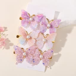 6Pcs Colorful Butterfly Hairpins Girl Hair Clips Barrettes Women Sweet Hair Ornament Rainbow Headwear Fashion Hair Accessories