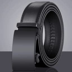 Alloy Automatic Buckle Men's Belt (Non-Iron, Rustproof), Premium Large Size Dress Belt for Business Casual, Lightweight Durable
