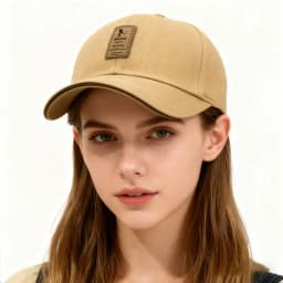 Khaki Vintage Fabric Label Baseball Cap for Men, Trendy and Versatile, Sunshade Duckbill Hat, Casual Soft Top, Flattering for Fa