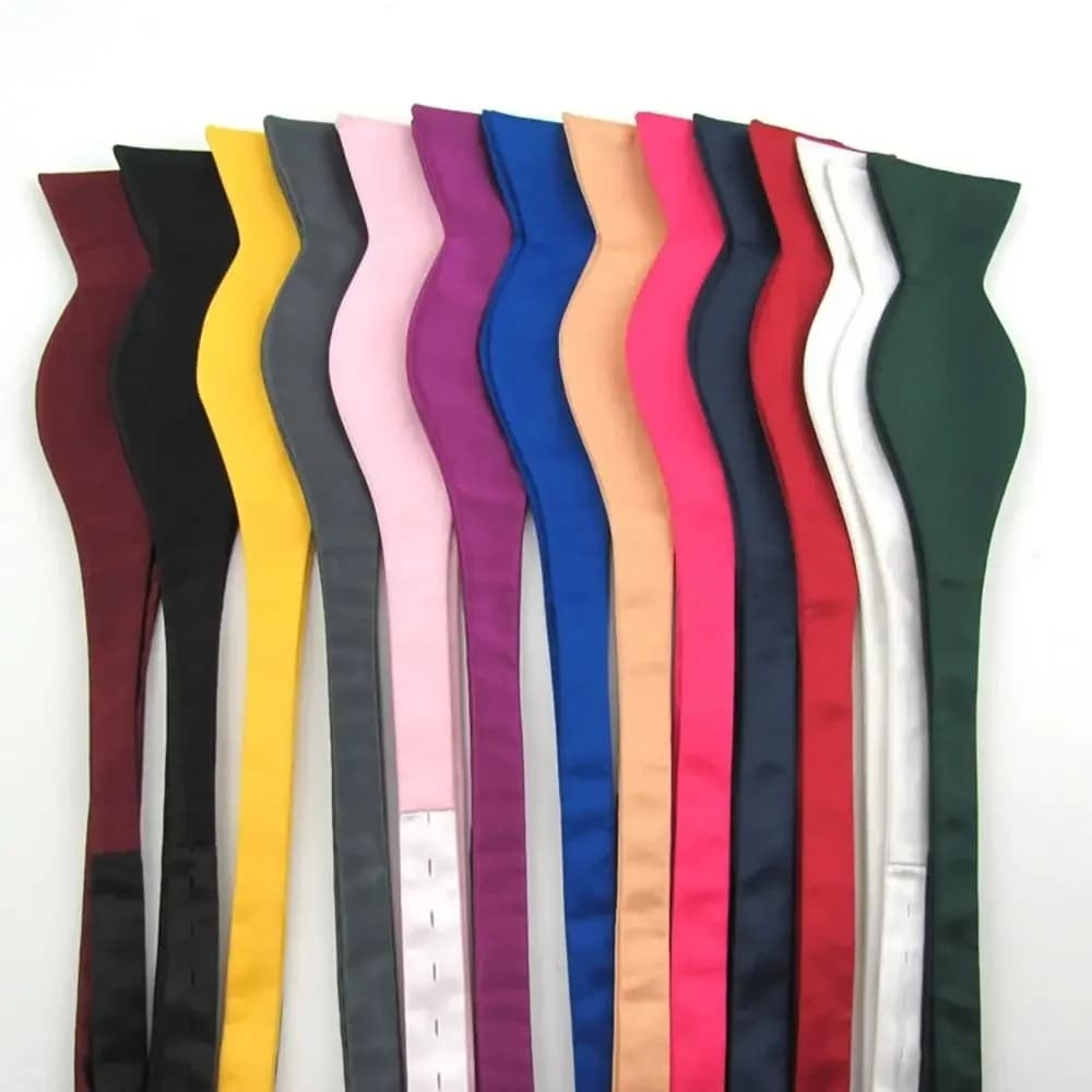 New Silk Satin Mens Bowties Self Bow Ties Adjustable Classic Men Vintage Bowtie Bowknot Gift Business Wedding Party Ties