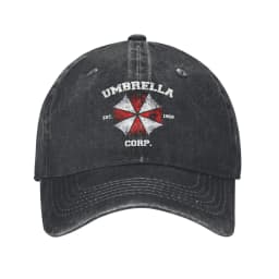 Umbrella Corporation Unisex Style Baseball Cap Distressed Washed Caps Hat Retro Outdoor Running Golf Unstructured Soft Sun Cap