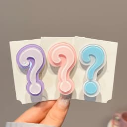 4Pcs Cute Question Mark Acrylic Hair Clips - Colorful Hair Accessories for Women Girls, Daily/Party Hairstyling Decor Hairpin