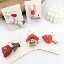 Cartoon Hair Clips for Girls Handmade Hairpins Baby Side Clip Cute Newborn Hair Accessories Kids Hair Holder Photography Props