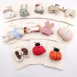 Cartoon Hair Clips for Girls Handmade Hairpins Baby Side Clip Cute Newborn Hair Accessories Kids Hair Holder Photography Props