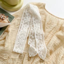 Ribbon Floral Embroidered Lace Ribbon Headbands Long Thin Pendant Sun Hat Lace Trim Hair Ribbon Bag Decoration Hair Accessories