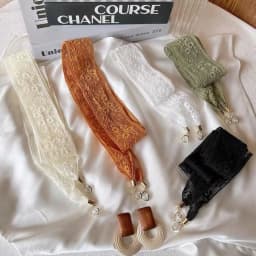 Ribbon Floral Embroidered Lace Ribbon Headbands Long Thin Pendant Sun Hat Lace Trim Hair Ribbon Bag Decoration Hair Accessories