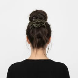 Low Updo Messy Bun Synthetic Hair Bun Leopard Print Wig Hair Extensions Claw Clip Wig Synthetic Hair Extensions Clip Women