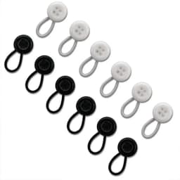 8Pcs Metal Collar Button Extender Flexible Neck Extender Shirts Button Expanders Lengthen Buckle Elastic