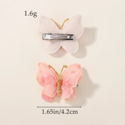 RAINBOW BOWS 4 Pcs / Set Girl Double Butterfly Hair Clips DIY Hairgrip Hat Hair Accessories Set