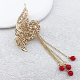 Fashion Romatics Fashion Antique Red Roses Flowers Hair Claws For Women DiamondMetal Hair Accessories