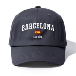 1pc BARCELONA Print Baseball Cap for Adults,Minimalist Retro Style Casual Soft Adjustable Dad Hat,Perfect As Gift