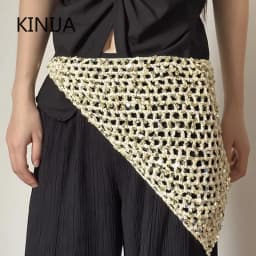 Ins Style Sequined Hollow Knitted Triangle Scarf Women Summer Travel Photo Atmosphere Versatile Casual Y2K Beanies Headband