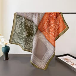 Trendy Print Square Scarf For Women Cotton Velvet Neck Scarf Shawl Warp Elegant Neckerchief Bandanas Ladies Hijab