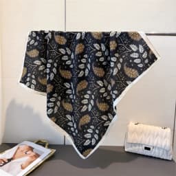 Trendy Print Square Scarf For Women Cotton Velvet Neck Scarf Shawl Warp Elegant Neckerchief Bandanas Ladies Hijab