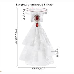 Women Accessories Vintage Style Lace Jabot Collar Detachable Ruffled Jabot Necktie Jabot Neck Collar Fancy Dress Parties