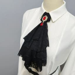 Women Accessories Vintage Style Lace Jabot Collar Detachable Ruffled Jabot Necktie Jabot Neck Collar Fancy Dress Parties
