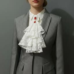 Women Accessories Vintage Style Lace Jabot Collar Detachable Ruffled Jabot Necktie Jabot Neck Collar Fancy Dress Parties