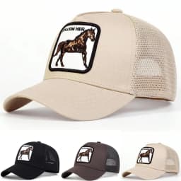 Unisex STALLION HER Letter Embroidery Baseball Net Caps Outdoor Adjustable Spring and Summer Casual Sunscreen Hat