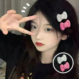Kawaii Bow Hairpin Hair Accessories Cute Girl Heart Side Clip Bangs Temperament Jewelry