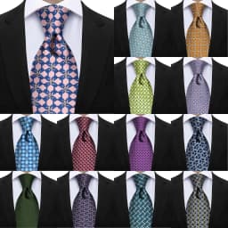 Men's Fashion Silk Tie 7.5cm Soft Novelty Necktie Purple Pink Blue Geometric Pattern Ties For Men Wedding Business Gift