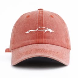 1pc car Print Washed Baseball Cap for Adults, Minimalist Retro Style Casual Soft Adjustable Dad Hat, Perfect As Gift